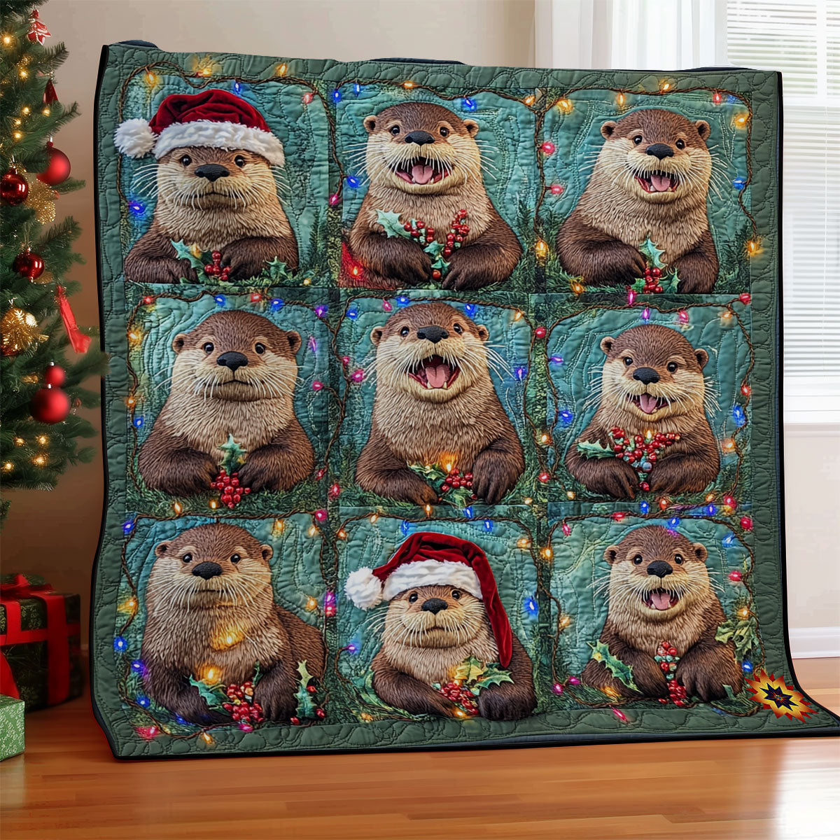 Christmas Of Otter WY1211046CL Quilt Blanket