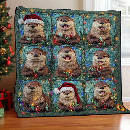 Christmas Of Otter WY1211046CL Quilt Blanket