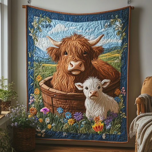 Highland Cow WG1812012CL Quilt Blanket
