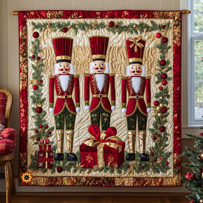 Nutcracker Soldier Christmas WX0711034CL Quilt Blanket