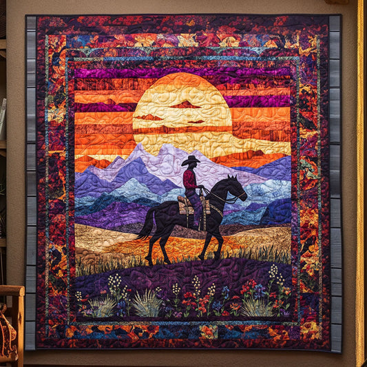 Freedom Ride Cowboy WN0110017CL Quilt Blanket