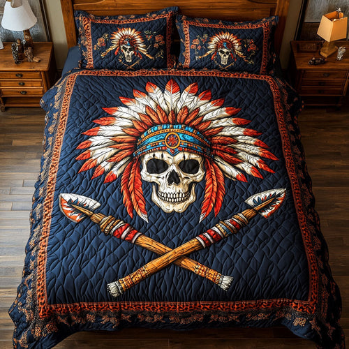Aboriginal Skull WY2301001CL Duvet Cover Set