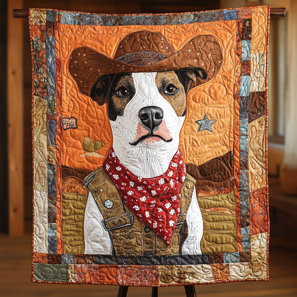 Cowboy Dog WG1601068CL Quilt Blanket