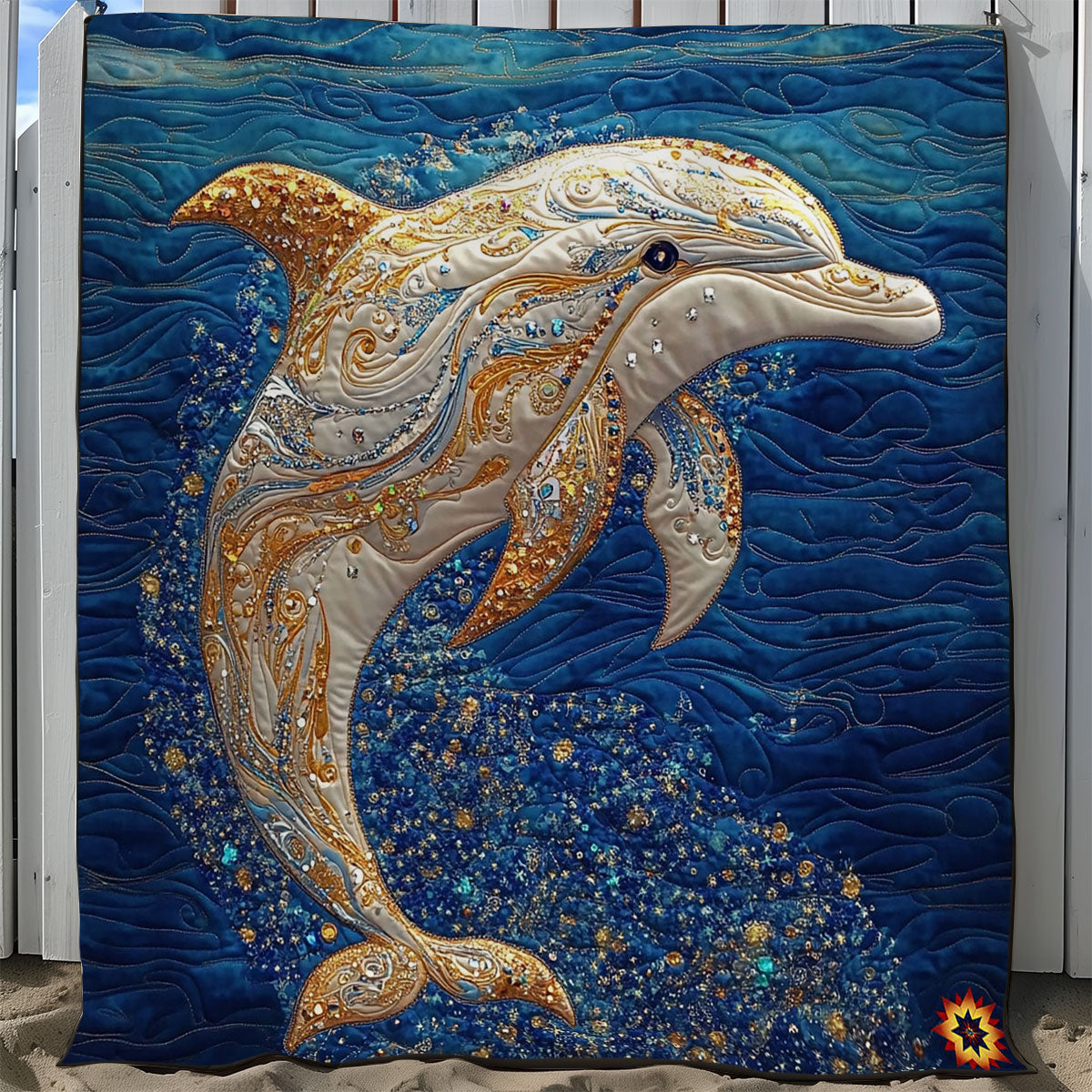 Shimmering Dolphin WY2211010CL Quilt Blanket