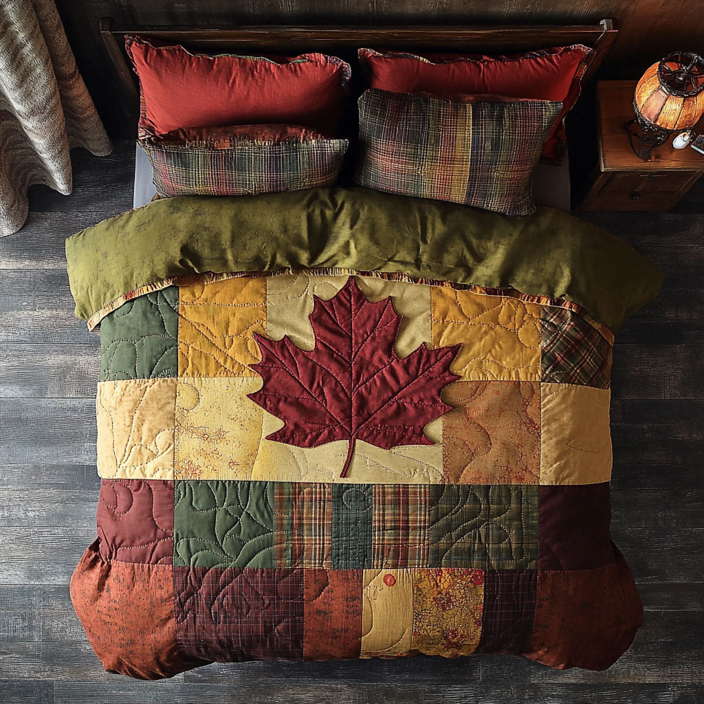 Autumn Maple WX2402001CL Quilted Bedding Set