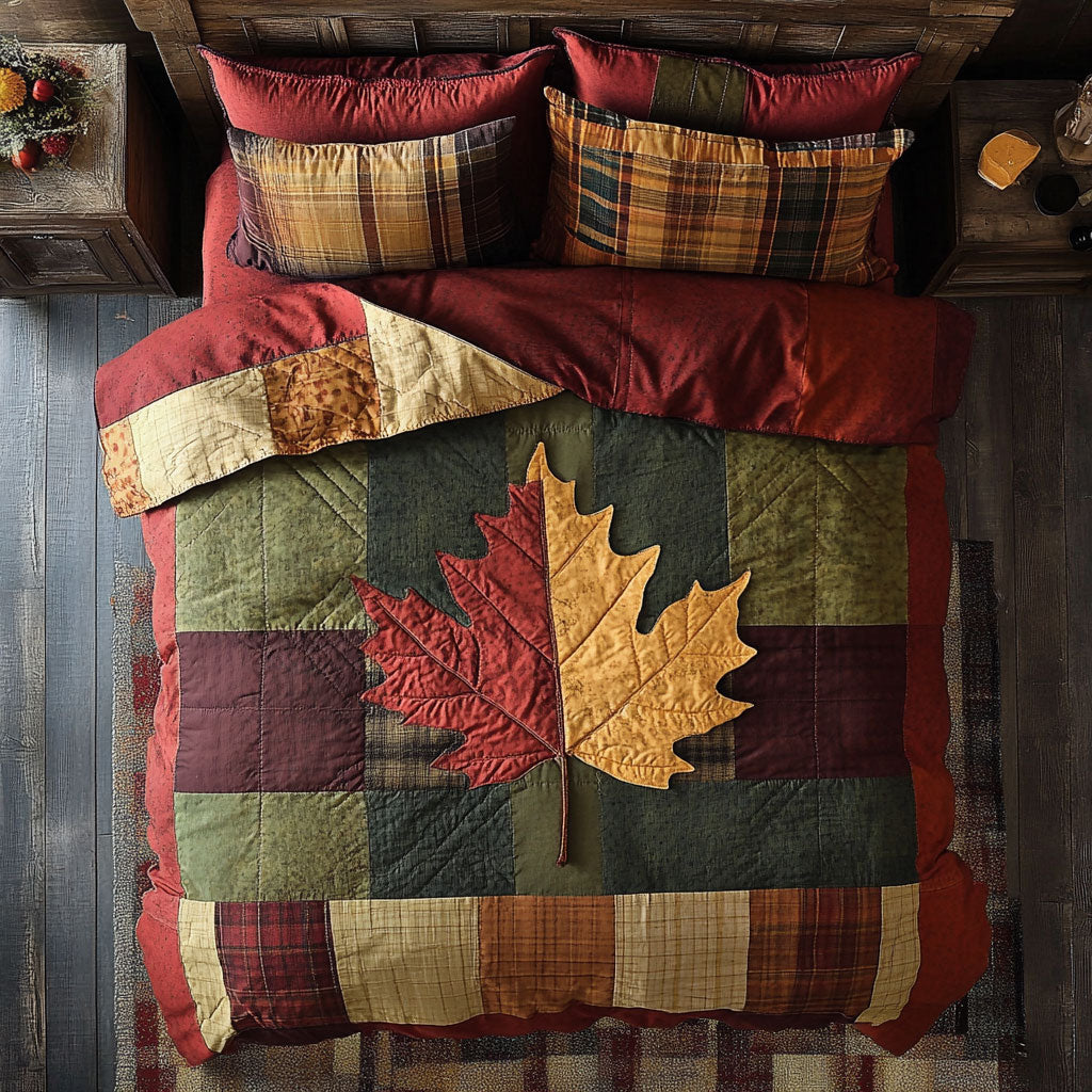 Autumn Maple WX2402002CL Quilted Bedding Set