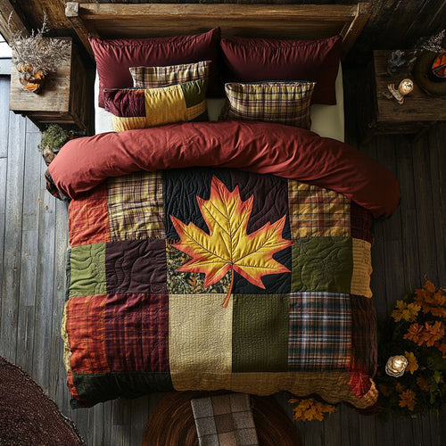 Autumn Maple WX2402003CL Quilted Bedding Set