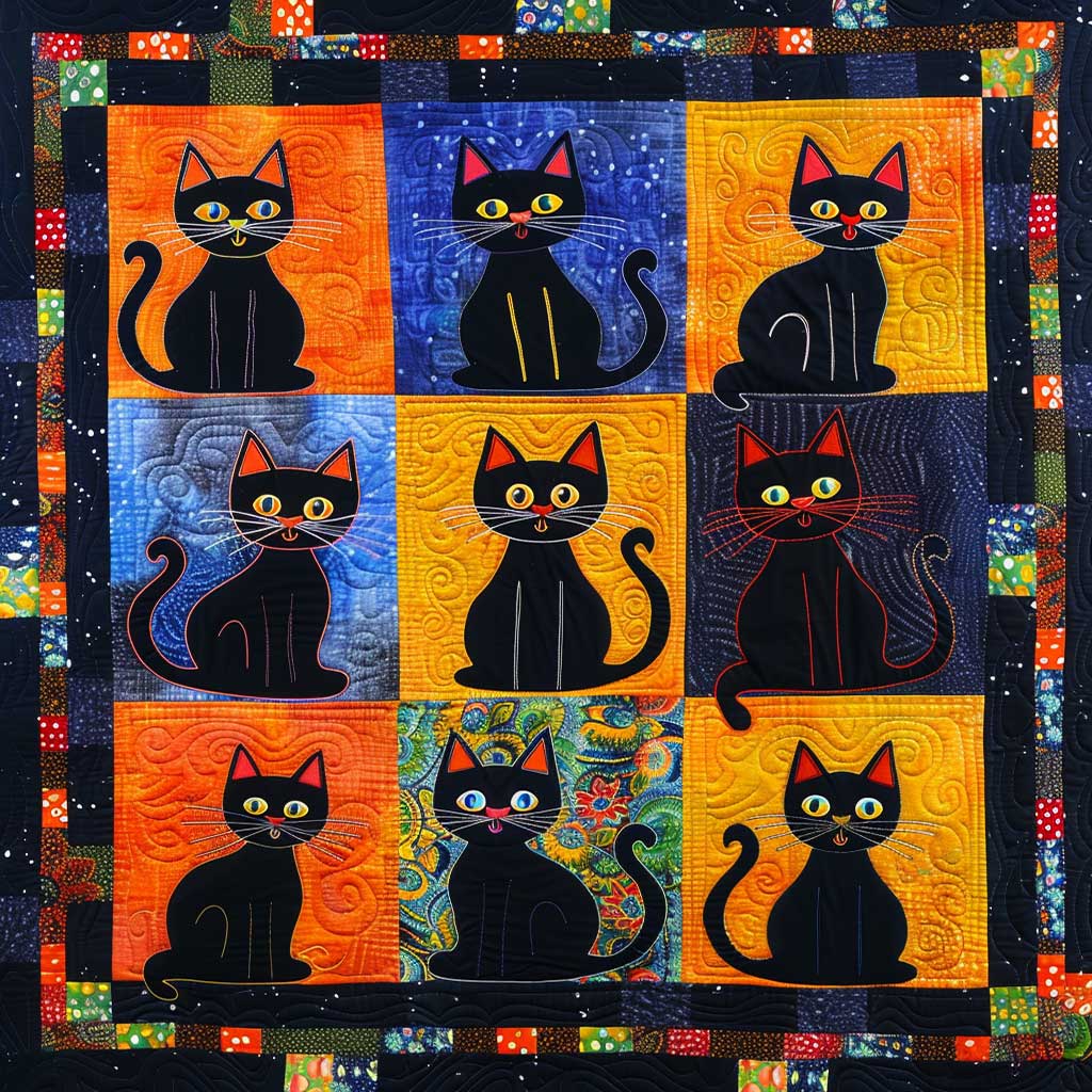 Black Cats WJ1908002CL Quilt Blanket