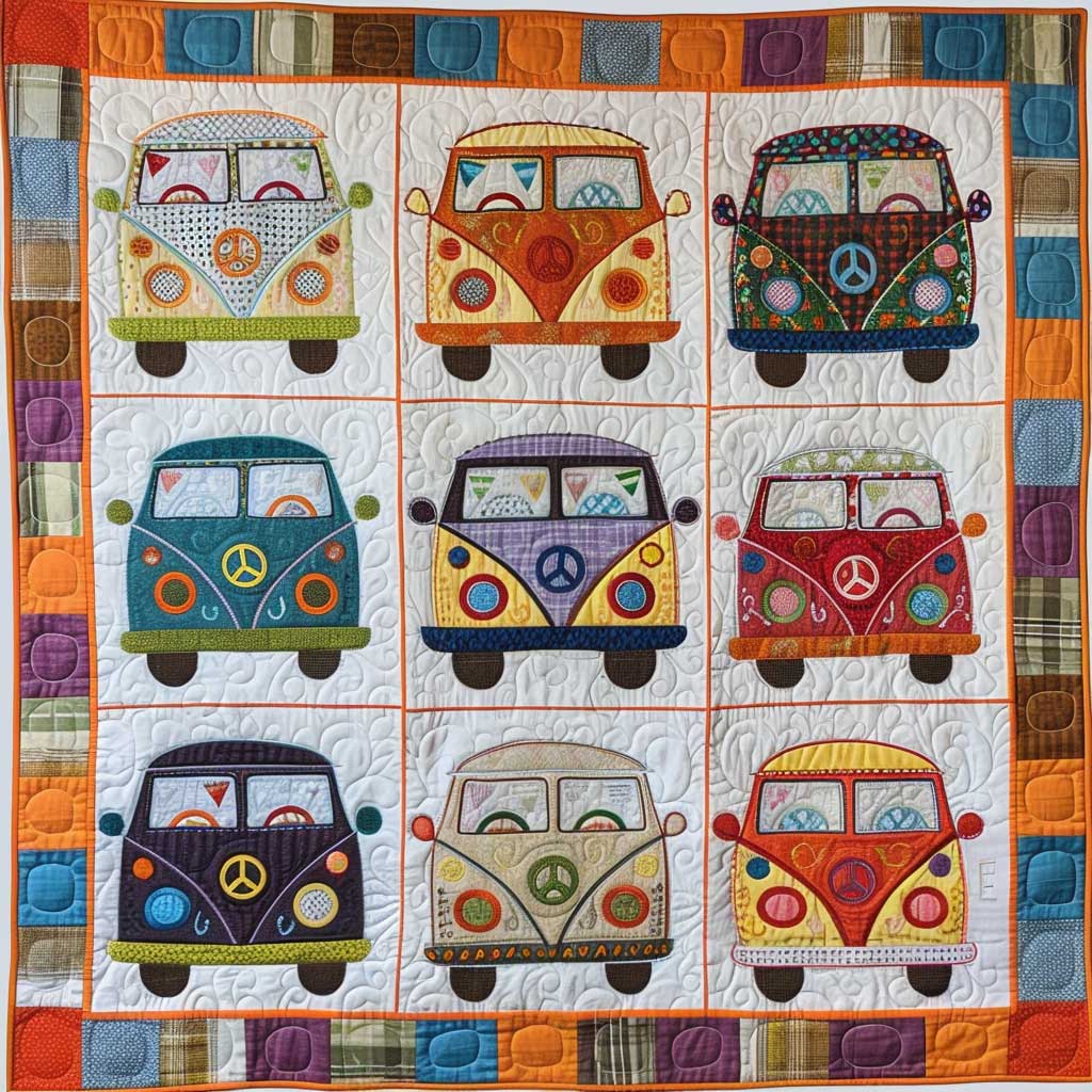 Camper Van WJ1409004CL Quilt Blanket