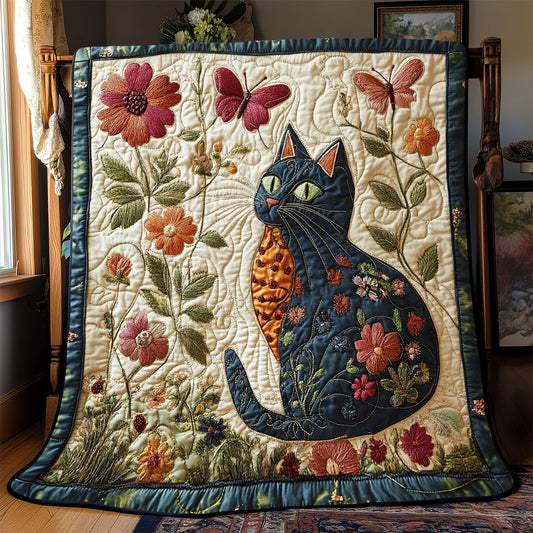 Cat Butterfly WX1302026CL Quilt Blanket