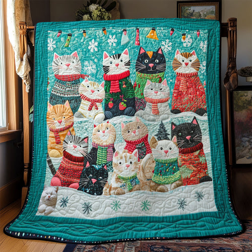 Cat Christmas YR1212005CL Quilt Blanket