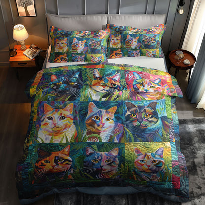 Cats WJ1106024CL Quilted Bedding Set
