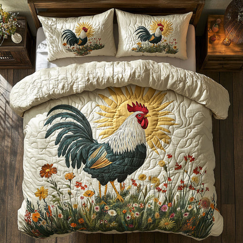 Chicken In Morning WX2402006CL Quilted Bedding Set