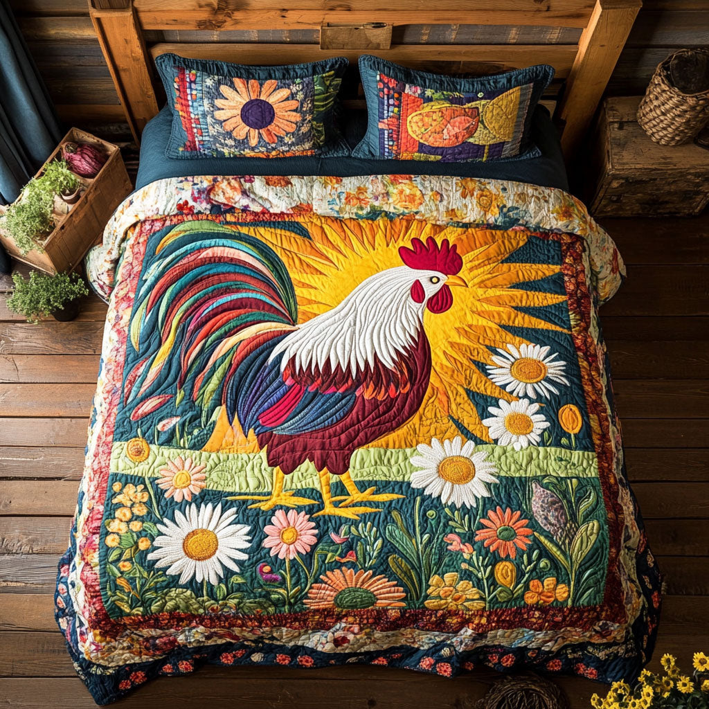 Chicken WX1302430CL Quilted Bedding Set