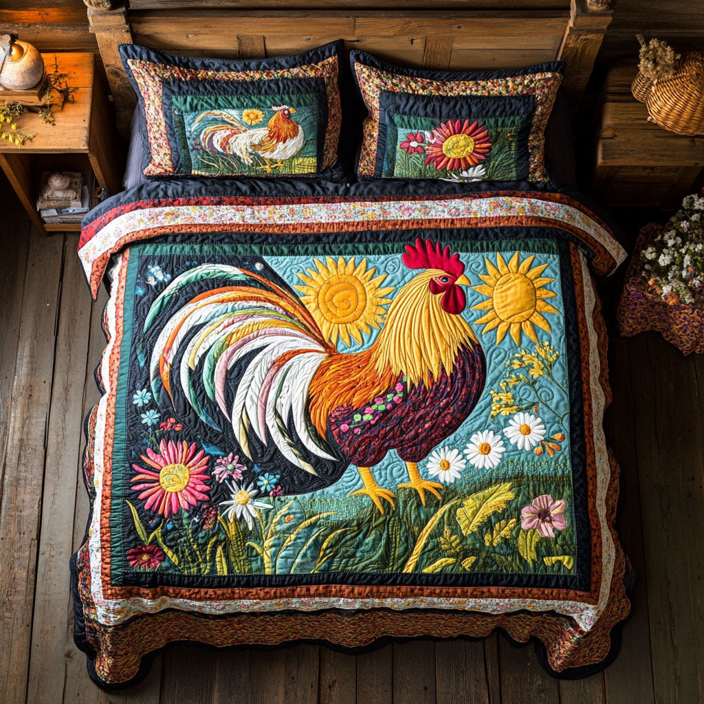 Chicken WX1302432CL Quilted Bedding Set
