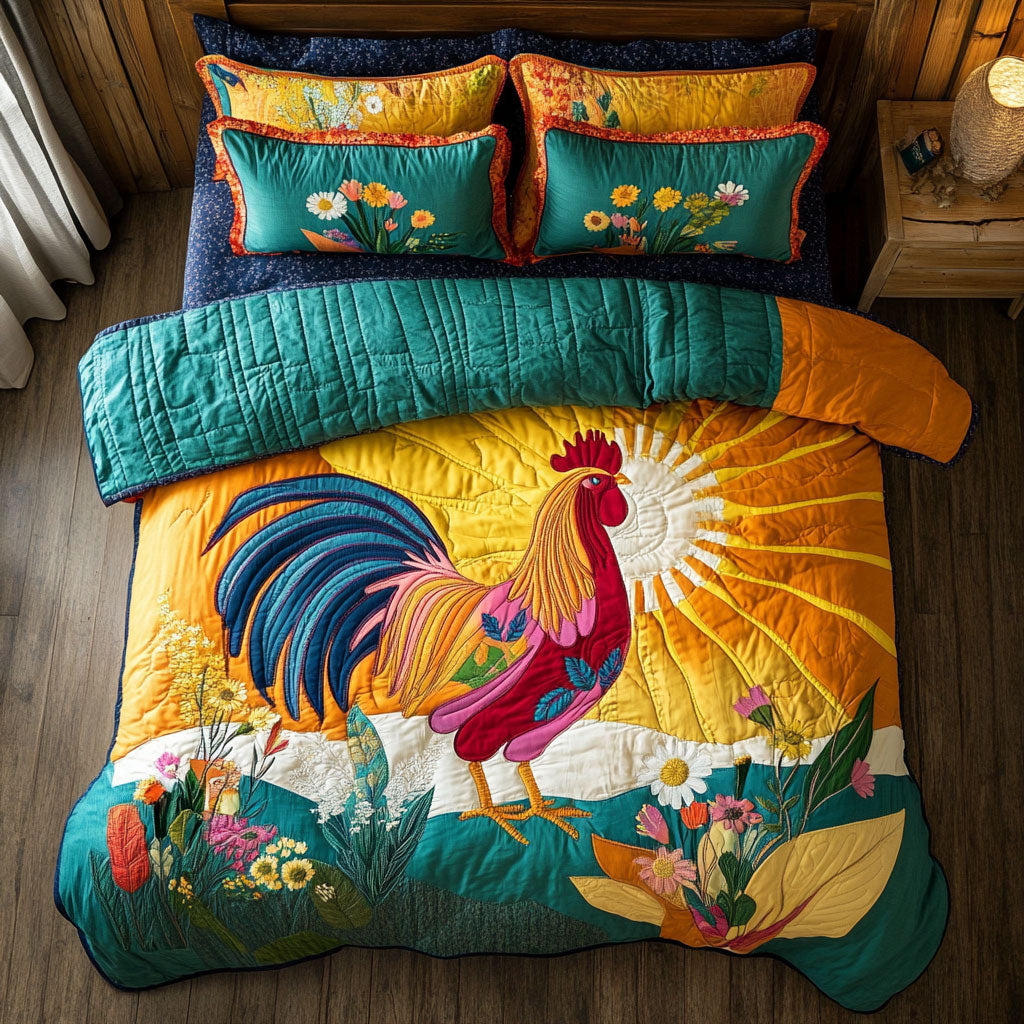 Chicken WX1302435CL Quilted Bedding Set