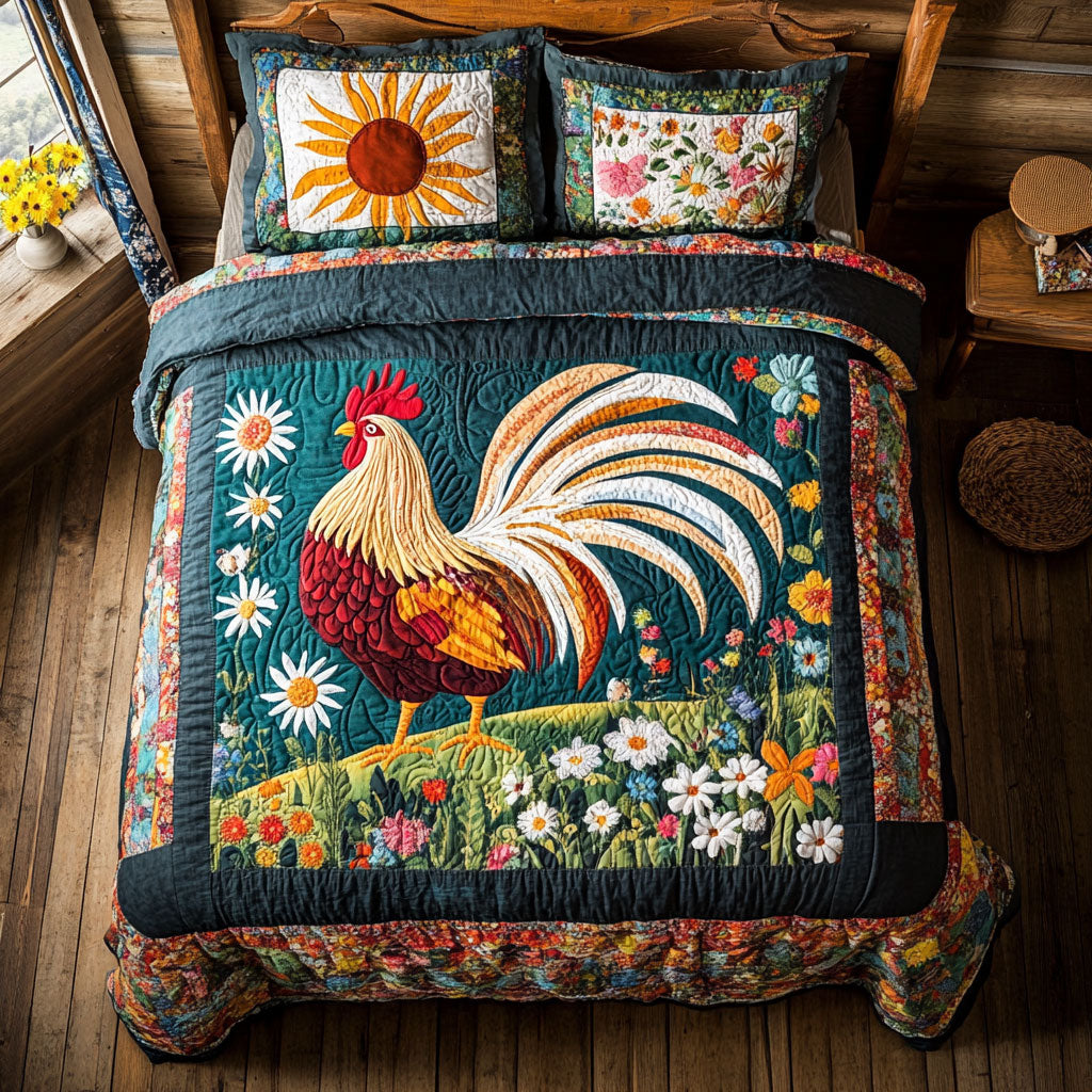 Chicken WX1302436CL Quilted Bedding Set