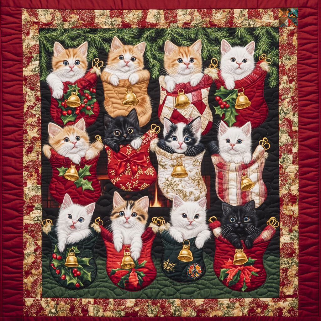 Christmas Baby Cat Gift WJ1010009CL Quilt Blanket