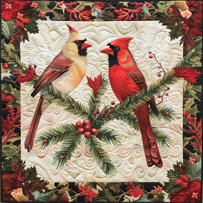 Christmas Cardinal WJ1908007CL Quilt Blanket