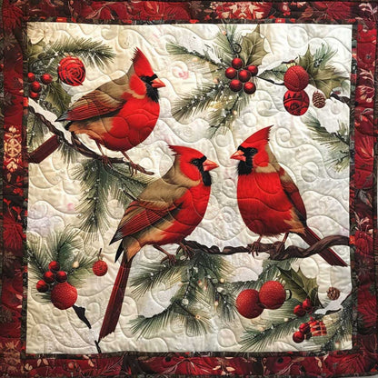 Christmas Cardinal WJ2008010CL Quilt Blanket