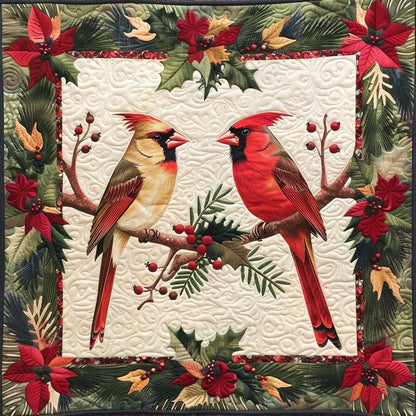 Christmas Cardinal WJ2008011CL Quilt Blanket