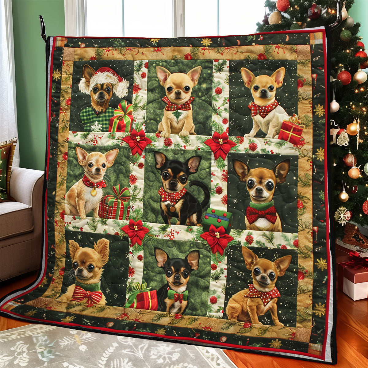 Chihuahua And Gifts WO2008043CL Quilt Blanket