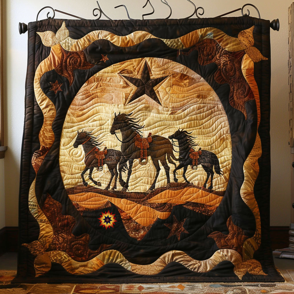 Cowboy Horse WJ1110011CL Quilt Blanket