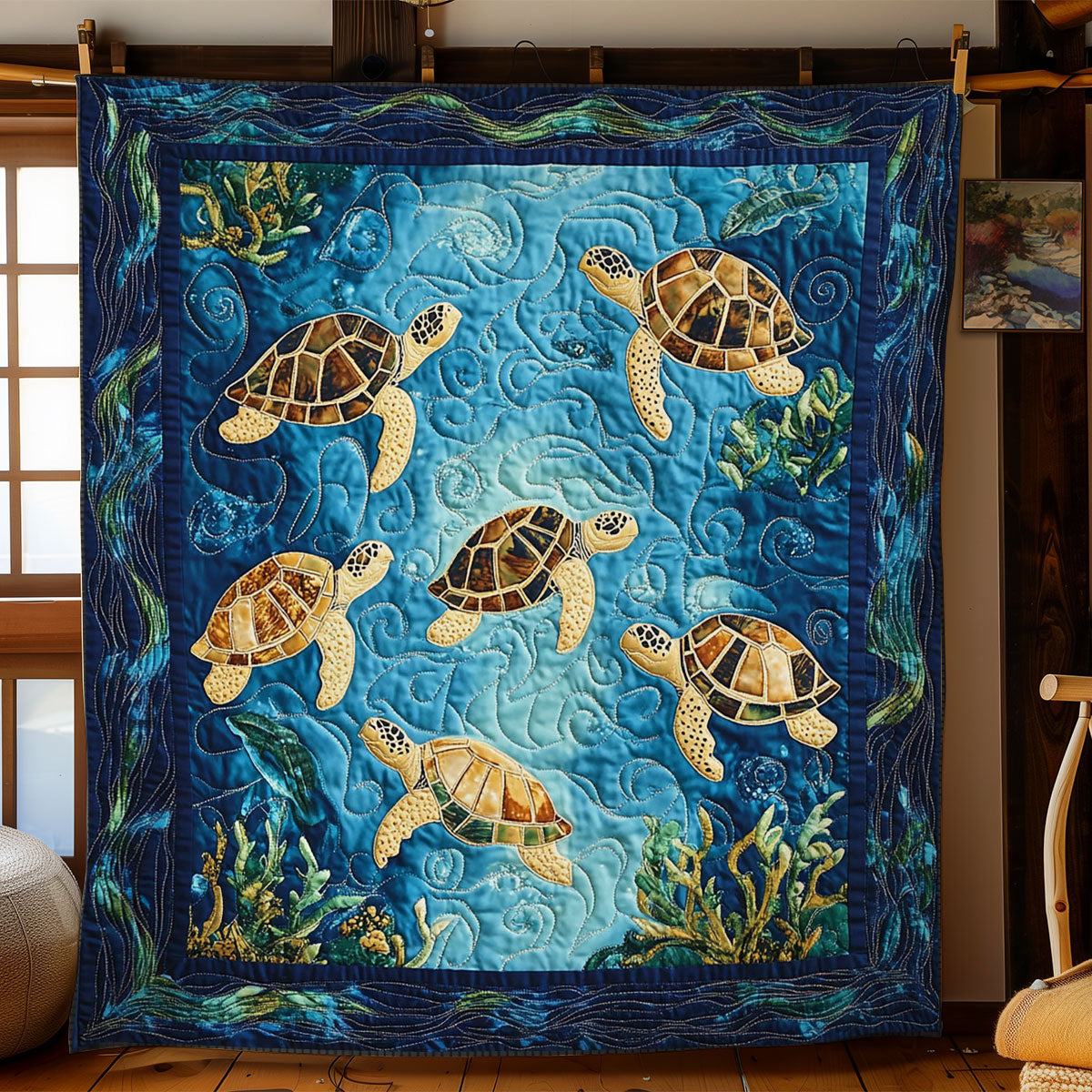 Cute Baby Turtle WY1001133CL Quilt Blanket