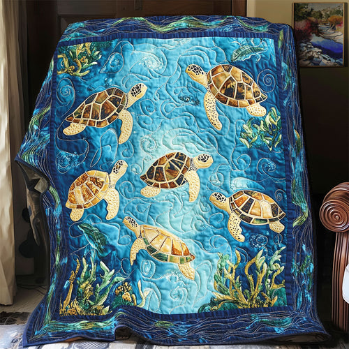 Cute Baby Turtle WY1001133CL Quilt Blanket