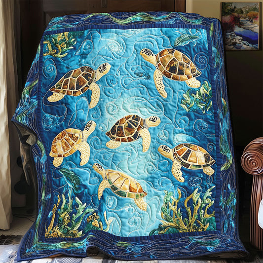 Cute Baby Turtle WY1001133CL Quilt Blanket