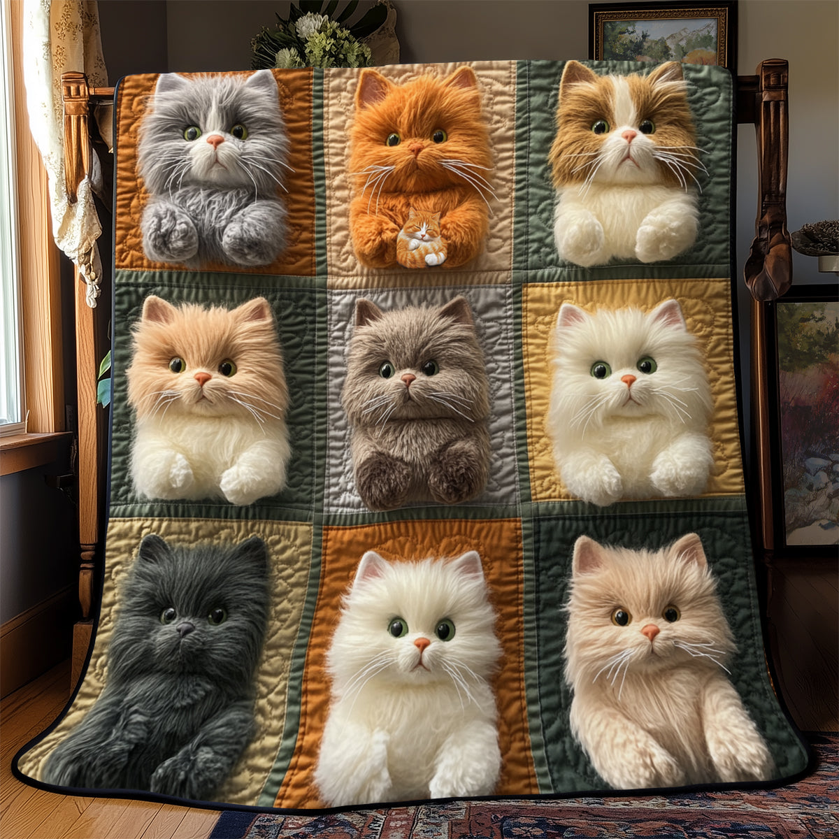 Cute Cat YR1112035CL Quilt Blanket