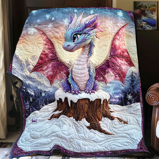 Dragon In Snow WY1001144CL Quilt Blanket