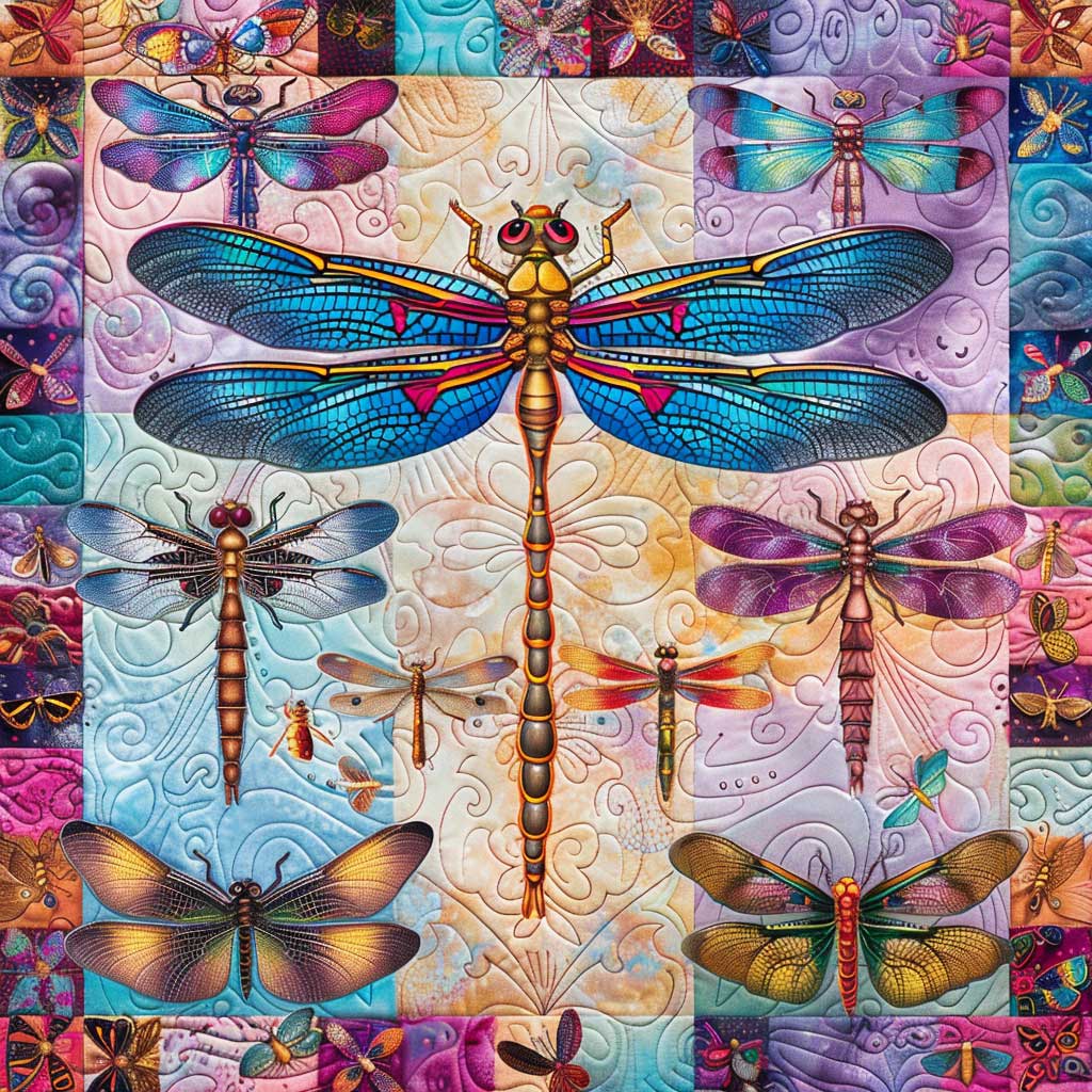 Dragonfly WJ2206011CL Quilt Blanket