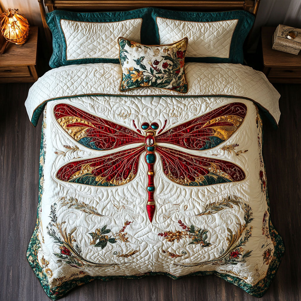 Dragonfly WX1302450CL Quilted Bedding Set
