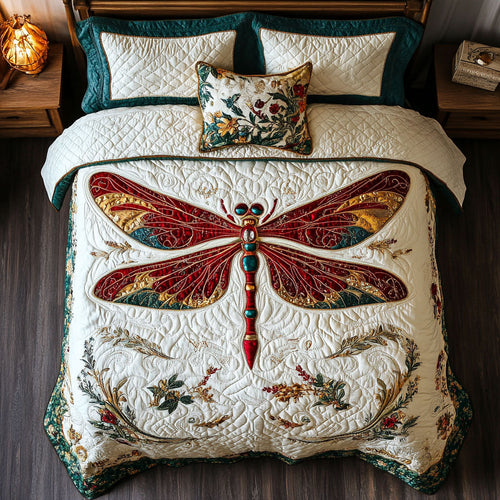 Dragonfly WX1302450CL Quilted Bedding Set