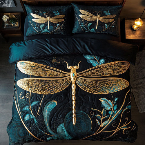 Dragonfly WX2402010CL Quilted Bedding Set