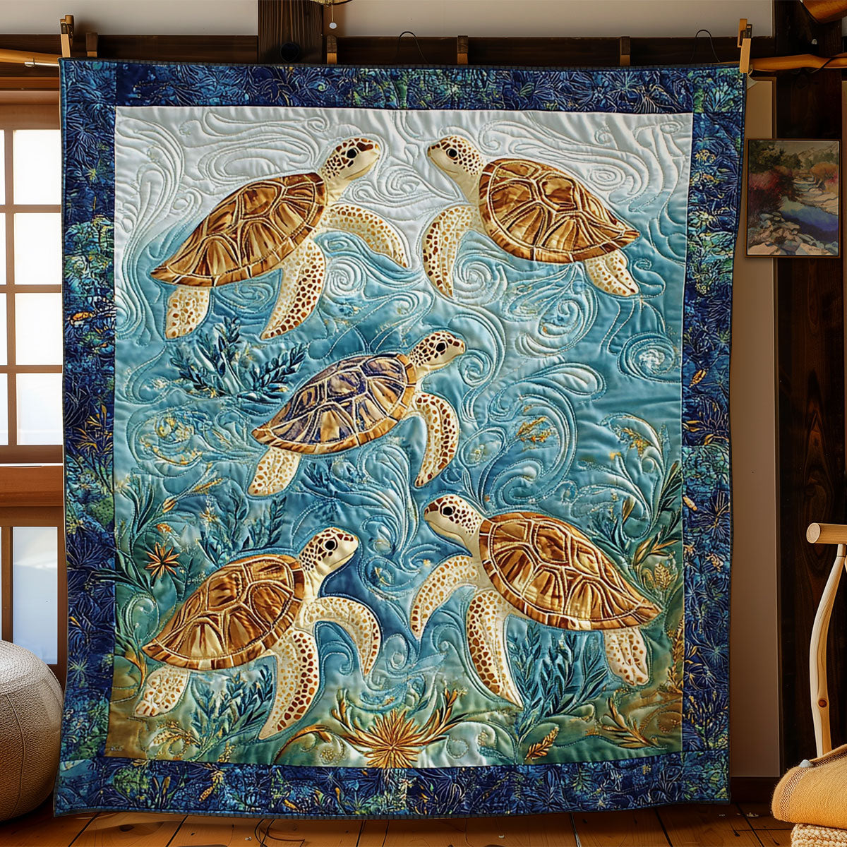 Five Turtle WY1001156CL Quilt Blanket