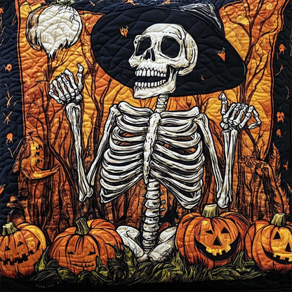 Halloween Witch Skeleton WJ0608018CL Quilt Blanket