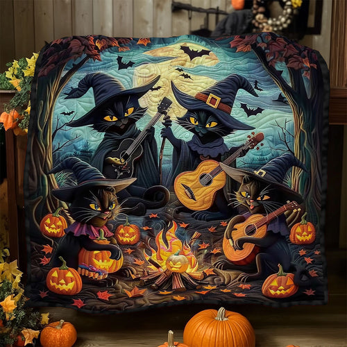 Black Cat And Halloween Melodies WO1408003CL Quilt Blanket