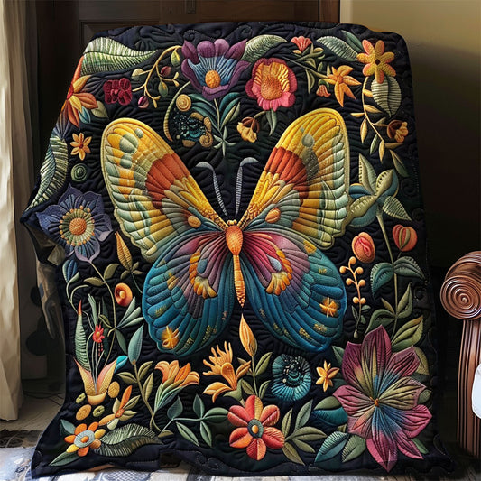 Butterfly At The Night WO2908044CL Quilt Blanket