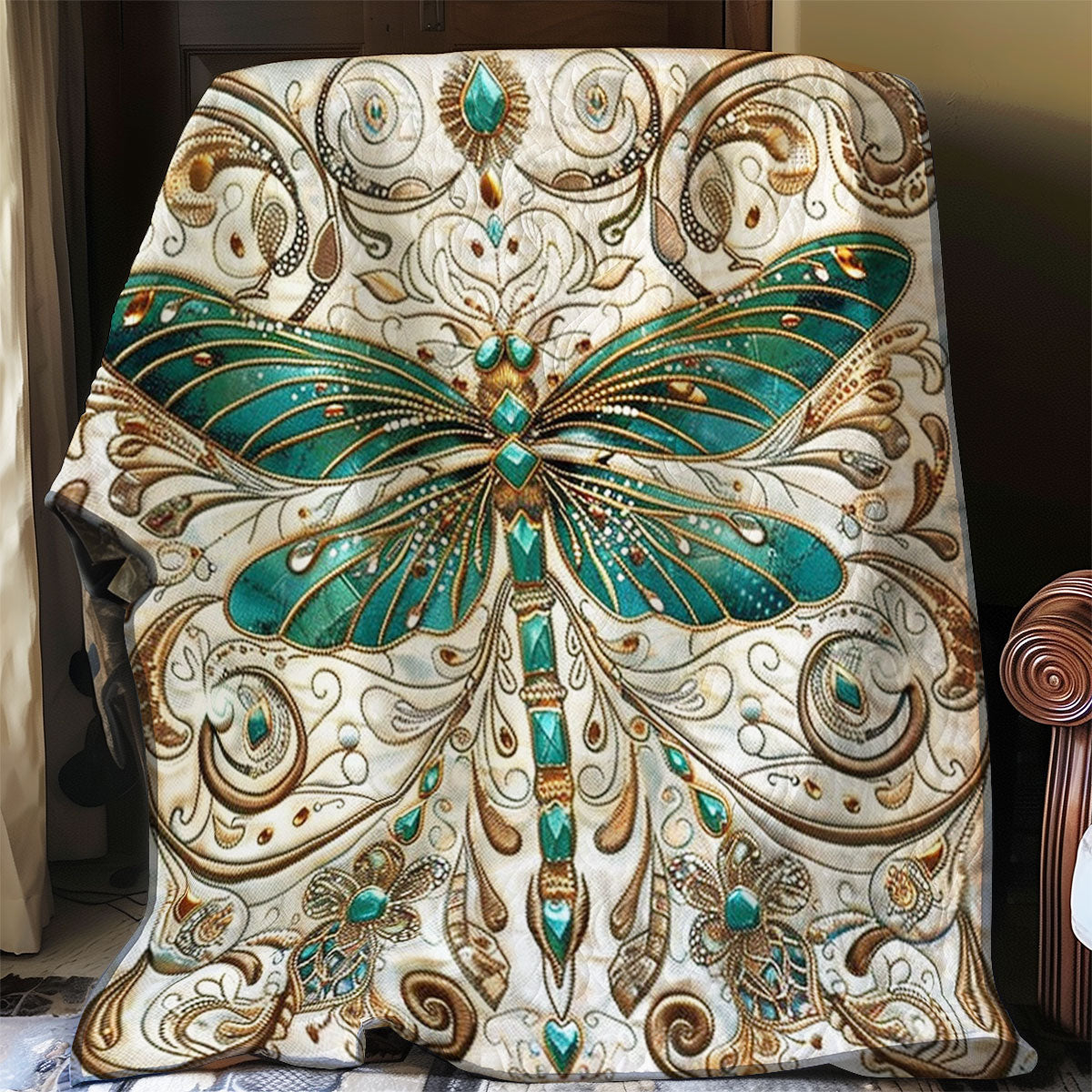 Enchanting Dragonflies WO2308025CL Quilt Blanket