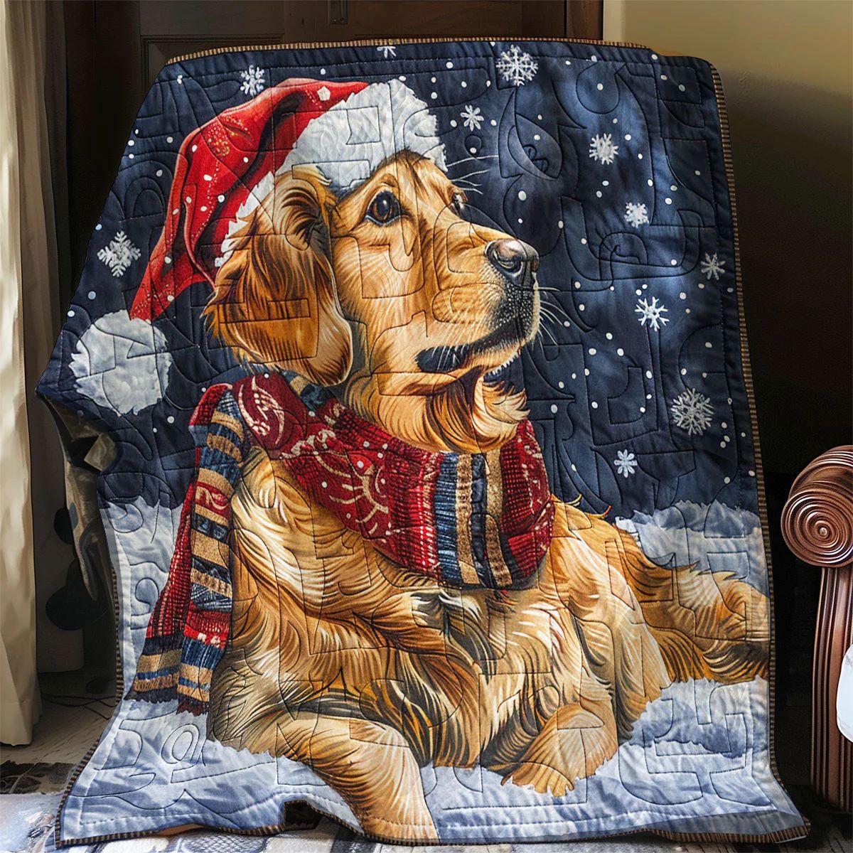 Golden Retriever  Is Intelligent WO1408020CL Quilt Blanket