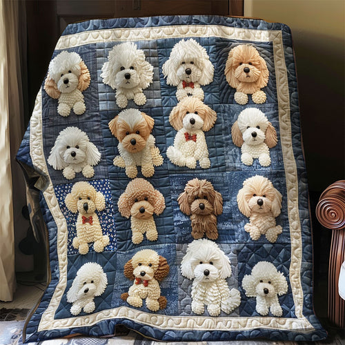 Poodle Dogs WO2308029CL Quilt Blanket
