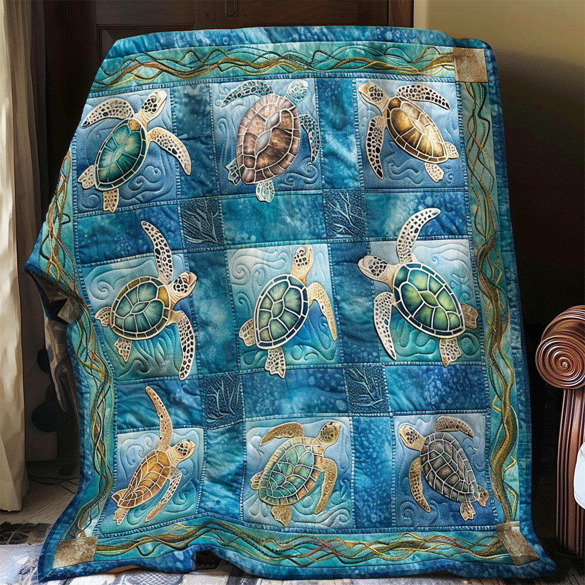 Sea Turtles WO2608030CL Quilt Blanket