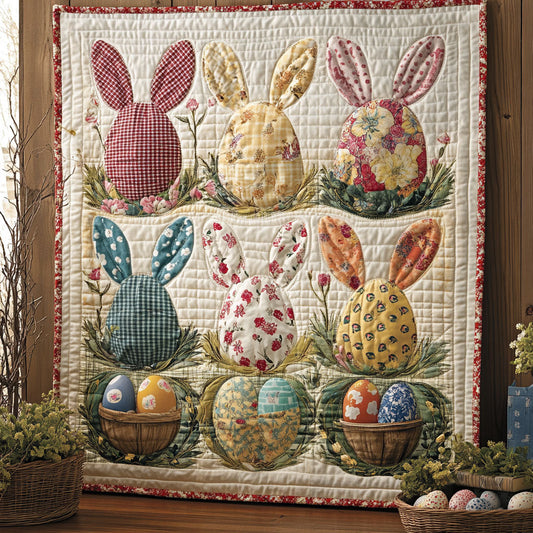 Hoppy Easter Garden WJ1003014CL Quilt Blanket