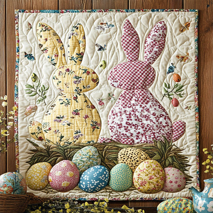 Hoppy Easter Garden WJ1003015CL Quilt Blanket