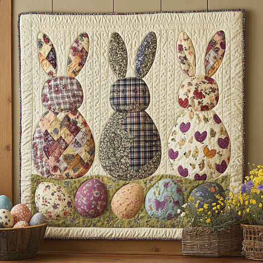 Hoppy Easter Garden WJ1203013CL Quilt Blanket