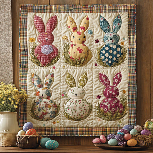 Hoppy Easter Garden WJ1203014CL Quilt Blanket