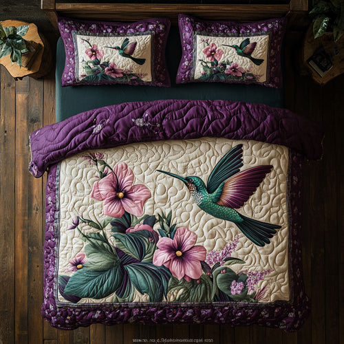 Hummingbird WX1302465CL Quilted Bedding Set
