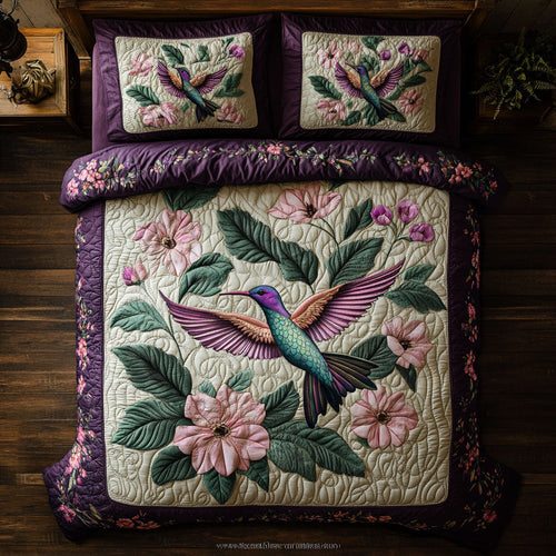 Hummingbird WX1302468CL Quilted Bedding Set